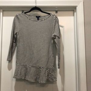 Striped peplum tee